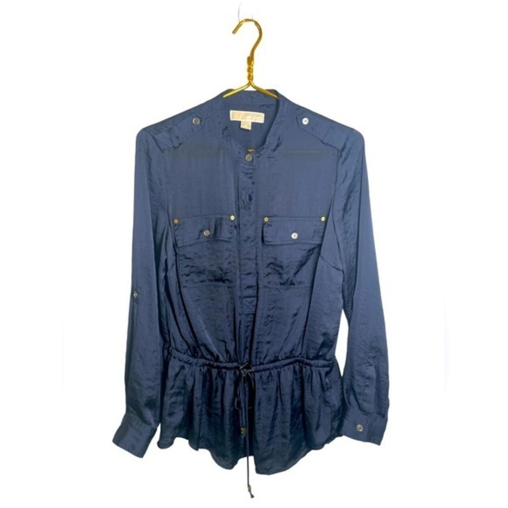 Michael Kors‎ Tie Waist Silky Top, Size Medium